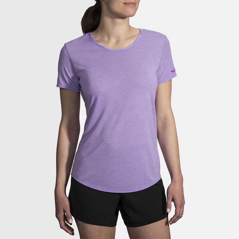 Brooks Distance - Camisetas Manga Corta Mujer - Moradas (KE7109645)